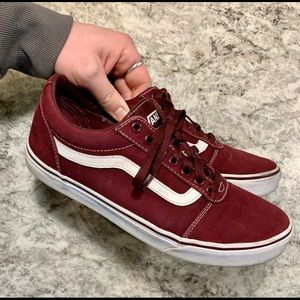 Burgundy old skool Vans